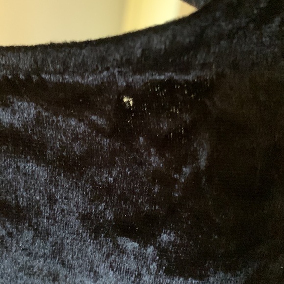 & Other Stories Black Velvet w/ Gold Stitched Flame design Long Sleeve Dress. 4 - Picture 4 of 8